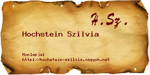 Hochstein Szilvia névjegykártya