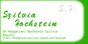 szilvia hochstein business card